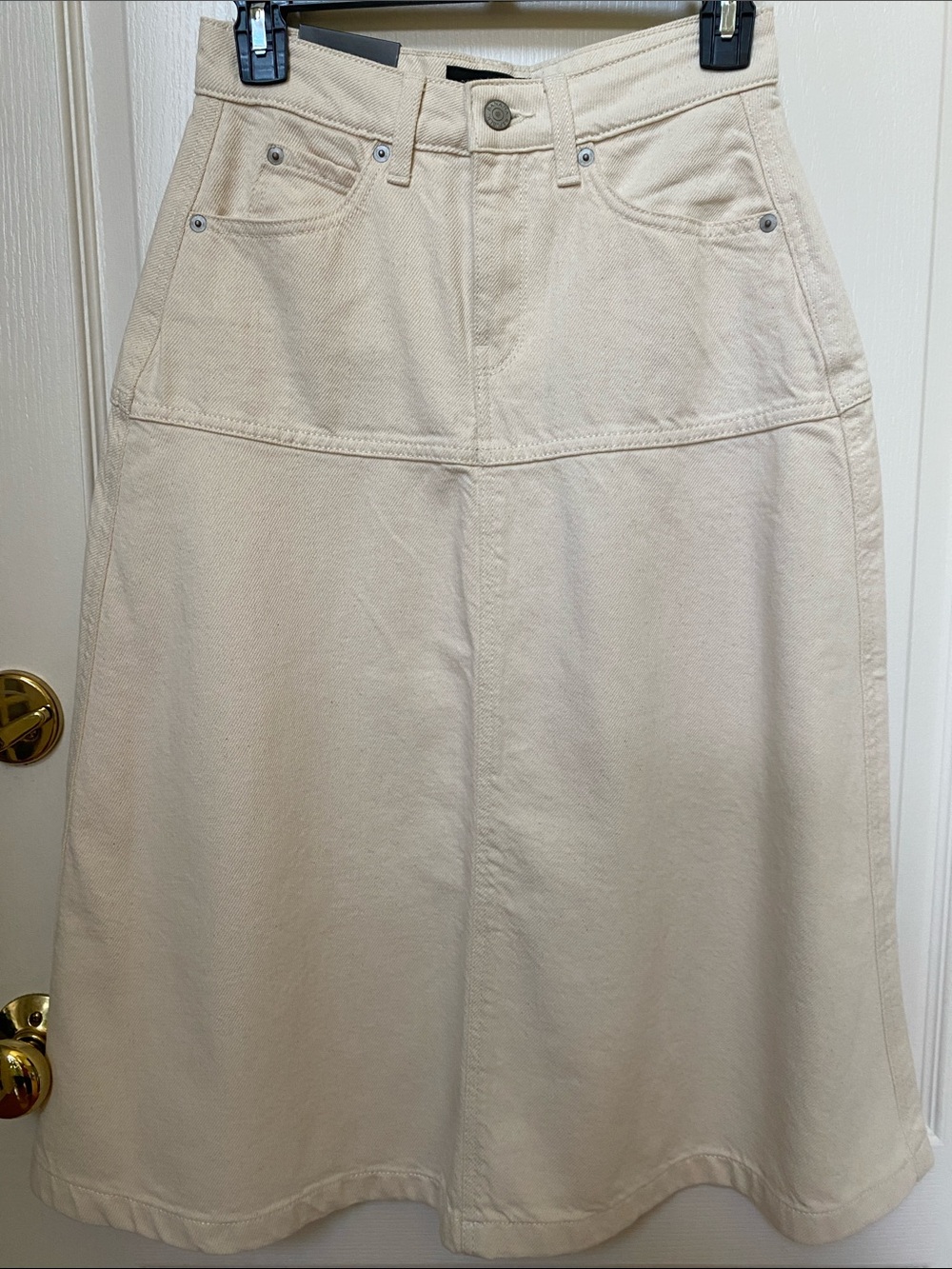 Banana Republic Off Write Denim Midi Skirt
